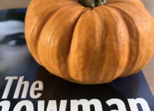 Halloween crime reading 2021 - pumpkin and Jo Nesbo novel