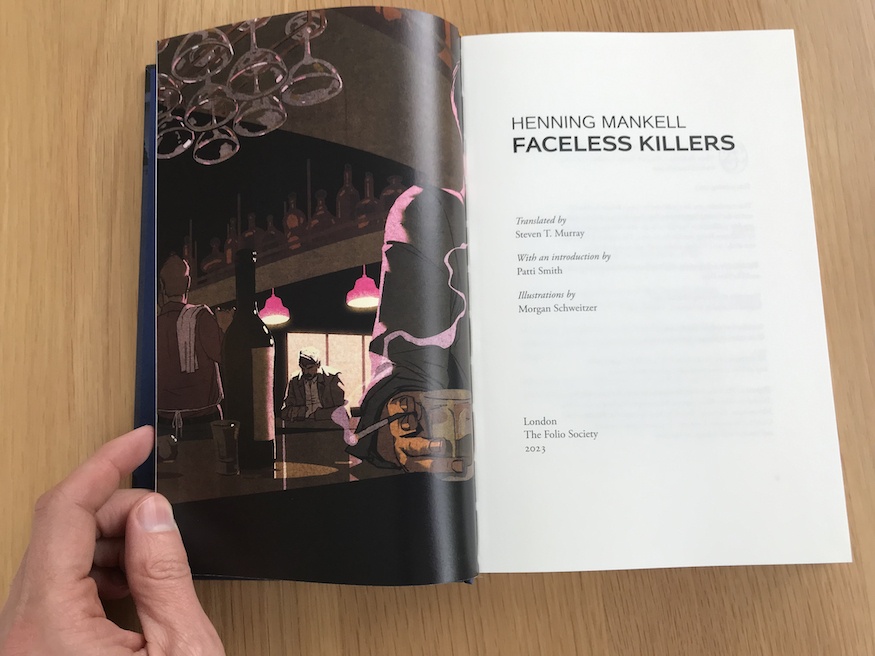 Faceless Killers by Henning Mankell illustrated edition from Folio Society