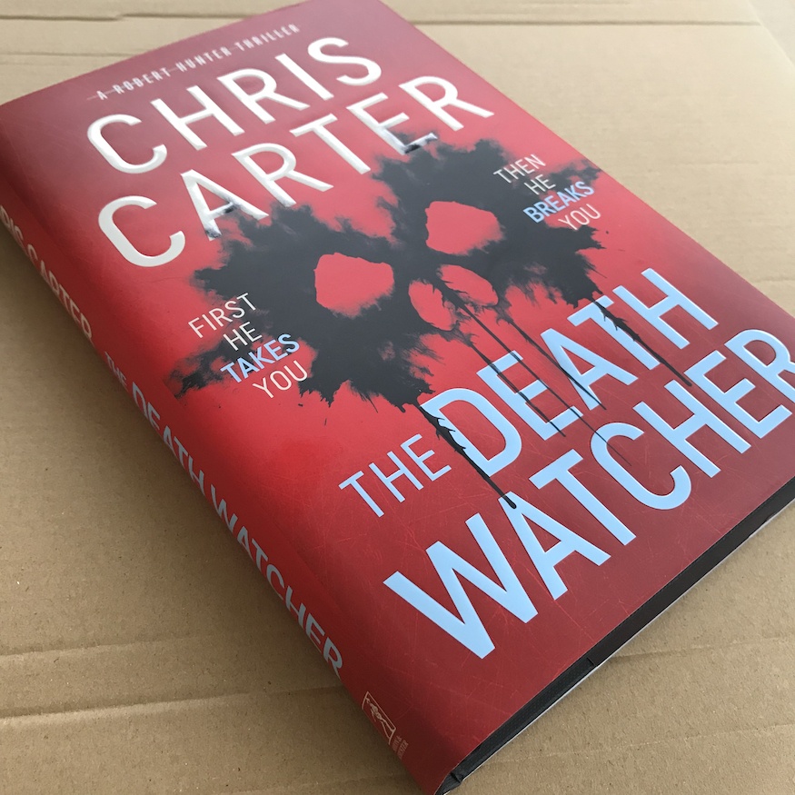 The Death Watcher by Chris Carter first look, red book cover
