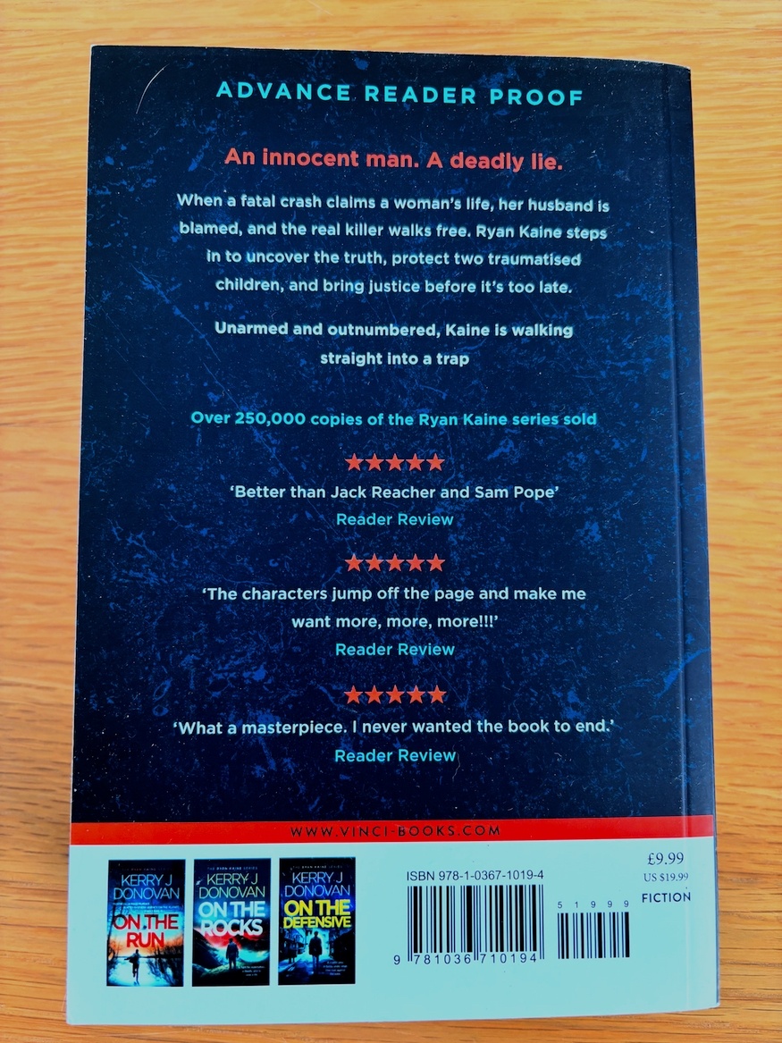 On the Trail by Kerry J Donovan back cover