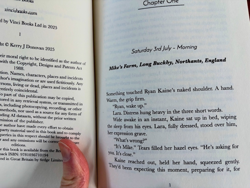 Page one of On the Trail by Kerry J Donovan