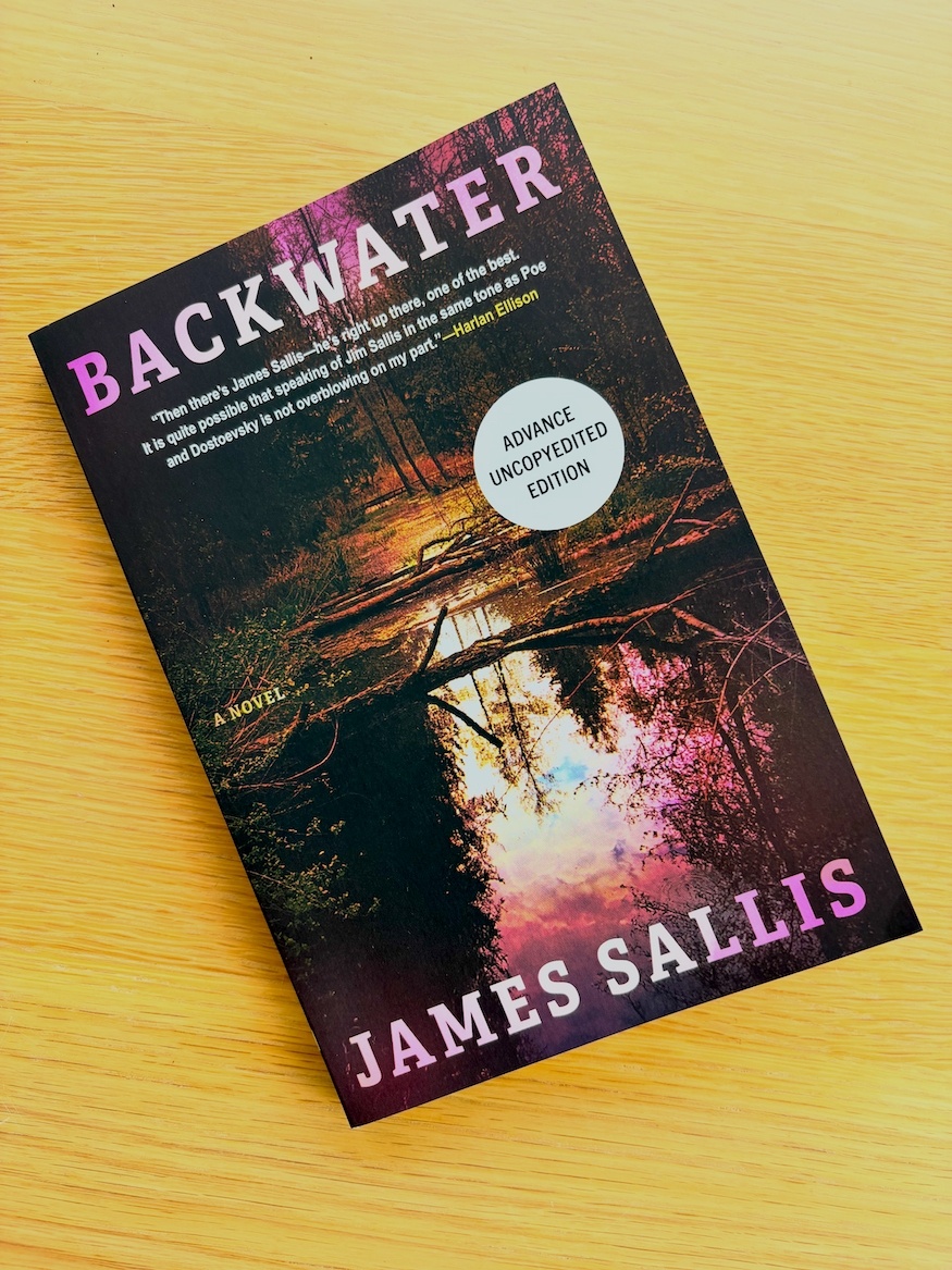 Backwater by James Sallis photo of front cover